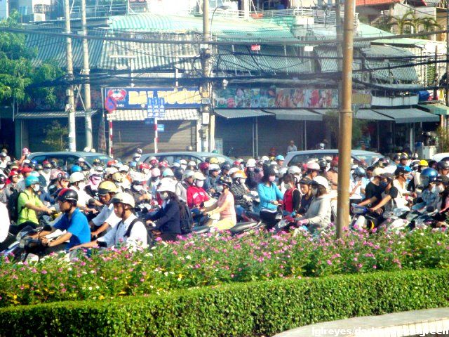 And front seat view to how crazy Saigon traffic is.