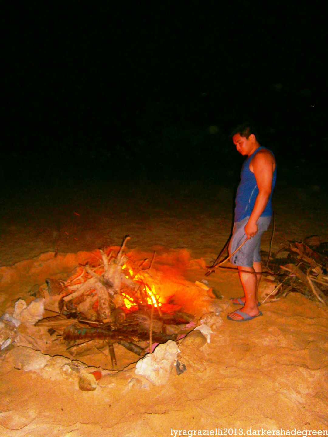 A big ass bonfire perfectly timed when electricity conked out on the second night.